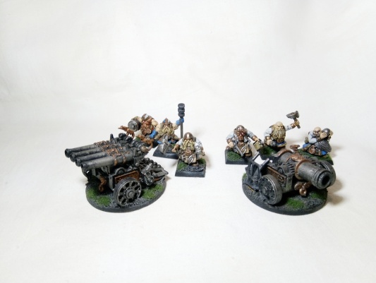 Warhammer Fantasy Age of Sigmar Dwarf Cannon and Organ Cannon (Pro-Painted)