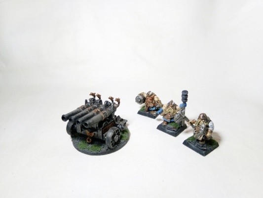 Warhammer Fantasy Age of Sigmar Dwarf Cannon and Organ Cannon (Pro-Painted)