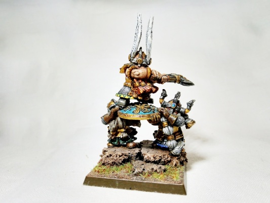 Warhammer Fantasy Age of Sigmar Dwarf King Alric w. Shieldbearers (Pro-Painted)