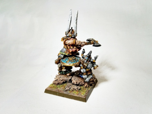 Warhammer Fantasy Age of Sigmar Dwarf King Alric w. Shieldbearers (Pro-Painted)