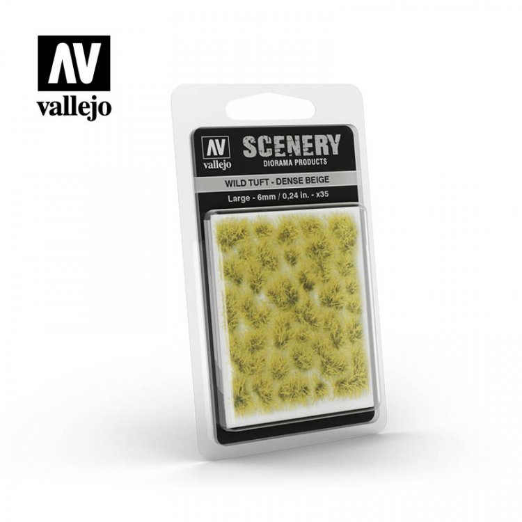 Пучки травы Vallejo Scenery: Wild Tuft Dense Beige 6мм