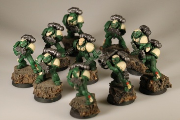 Warhammer 40k Dark Angel Tactical Squad x10 (Painted)