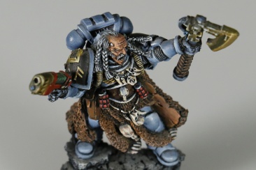 Warhammer 40k Space Wolves Rune Priest x1 (Metal, Painted)