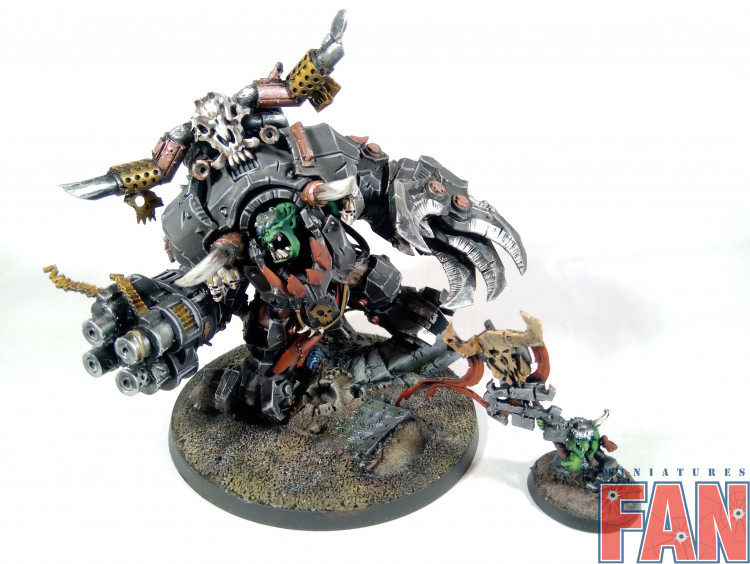 Warhammer 40k Space Ork Warboss Ghazghkull Thraka and Makari (Pro-Painted)