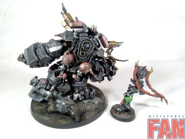 Warhammer 40k Space Ork Warboss Ghazghkull Thraka and Makari (Pro-Painted)
