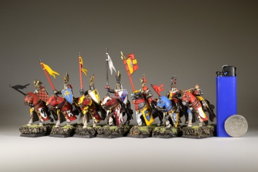 Warhammer Fantasy Battles Bretonnian Knights x7 (Painted)