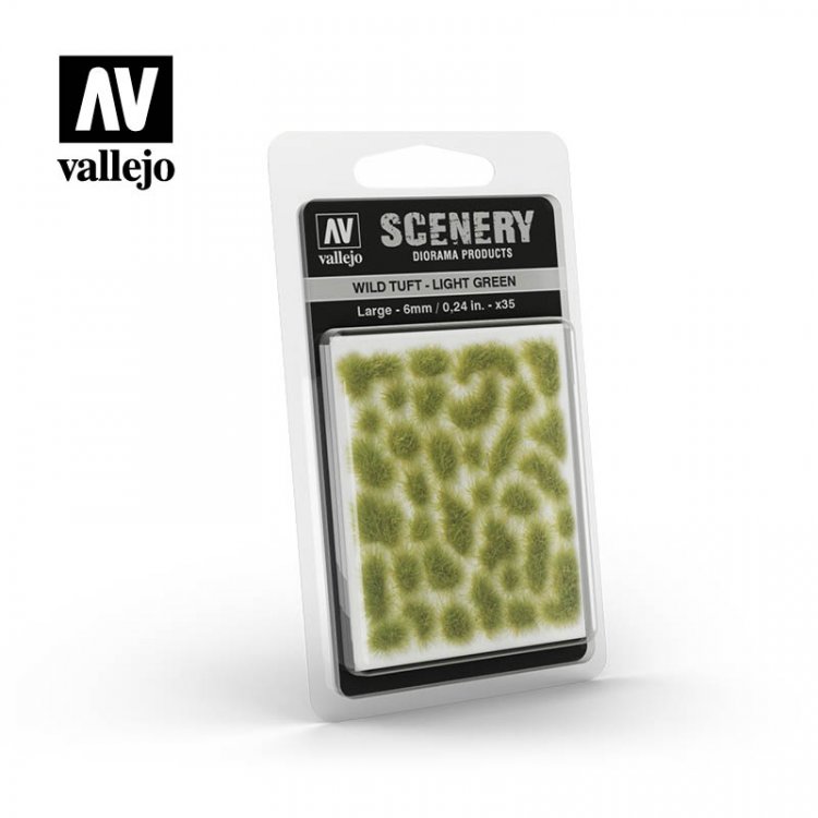 Пучки травы Vallejo Scenery: Wild Tuft Light Green 6мм