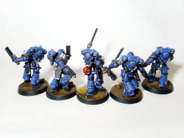 Warhammer 40k Space Marine Primaris Assault Intercessors x5 (Pro-Painted)