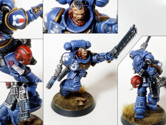 Warhammer 40k Space Marine Primaris Assault Intercessors x5 (Pro-Painted)