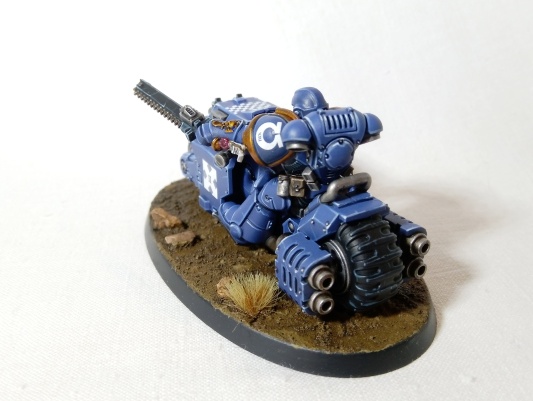 Warhammer 40k Space Marine Ultramarines Primaris Outriders x3 (Pro-Painted)