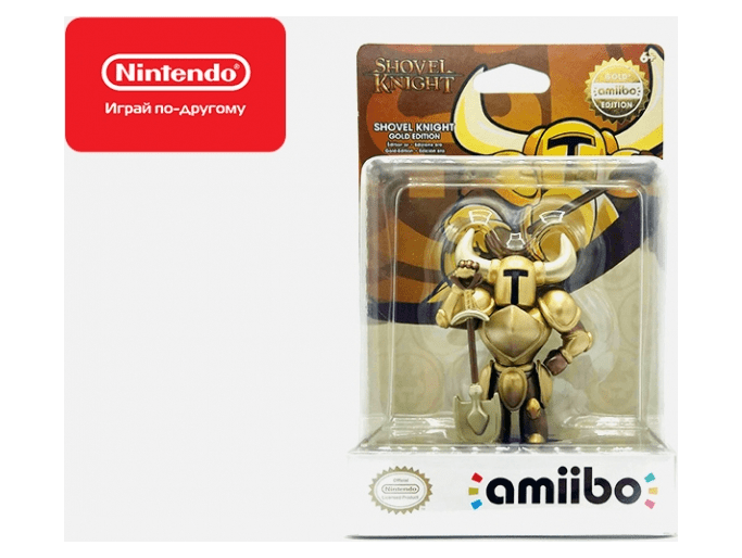 Аксессуар: Amiibo Shovel Knight Treasure Trove: Gold (коллекция Shovel Knight.) фигурка.