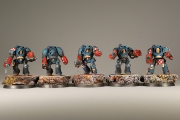 Warhammer 40k Space Marine Terminators x5 (Painted)