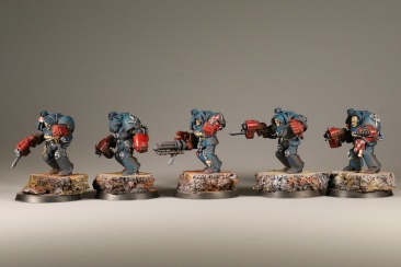 Warhammer 40k Space Marine Terminators x5 (Painted)