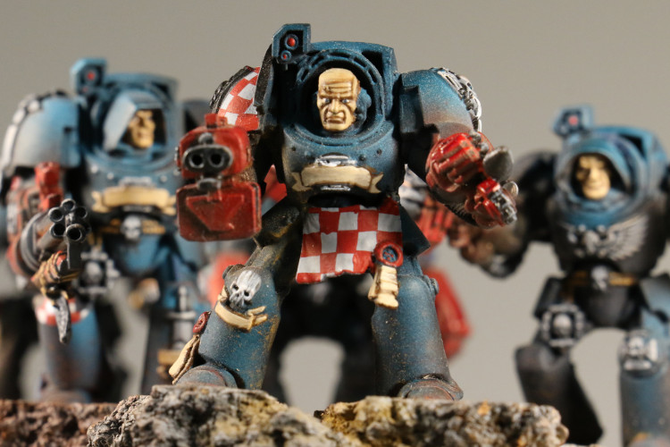 Warhammer 40k Space Marine Terminators x5 (Painted)