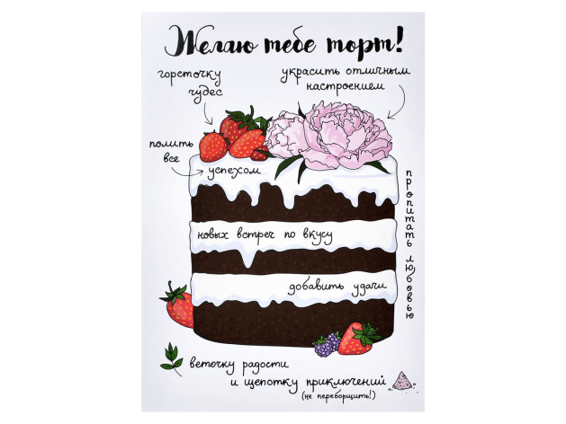 Открытка &quot;Торт&quot;