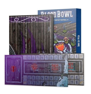 Blood Bowl: Dark Elf Team Pitch & Dugouts