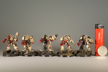 Warhammer 40K Dark Angels Deathwing Terminator Squad x5 (Painted)