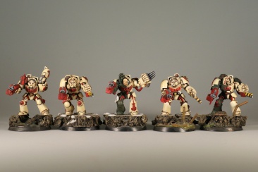 Warhammer 40K Dark Angels Deathwing Terminator Squad x5 (Painted)