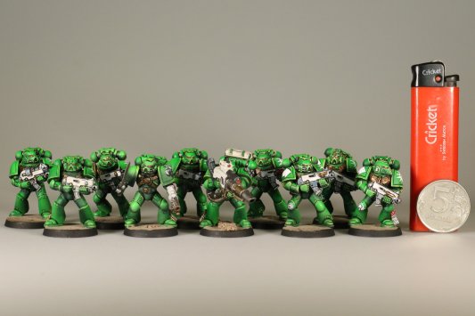 Warhammer 40K Space Marines Tactical Squad x10 (99120101128) (Painted)