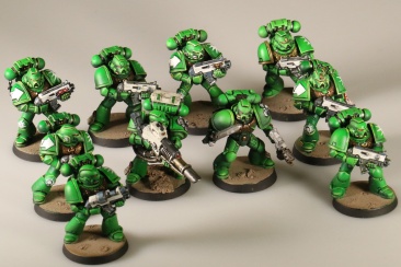 Warhammer 40K Space Marines Tactical Squad x10 (99120101128) (Painted)