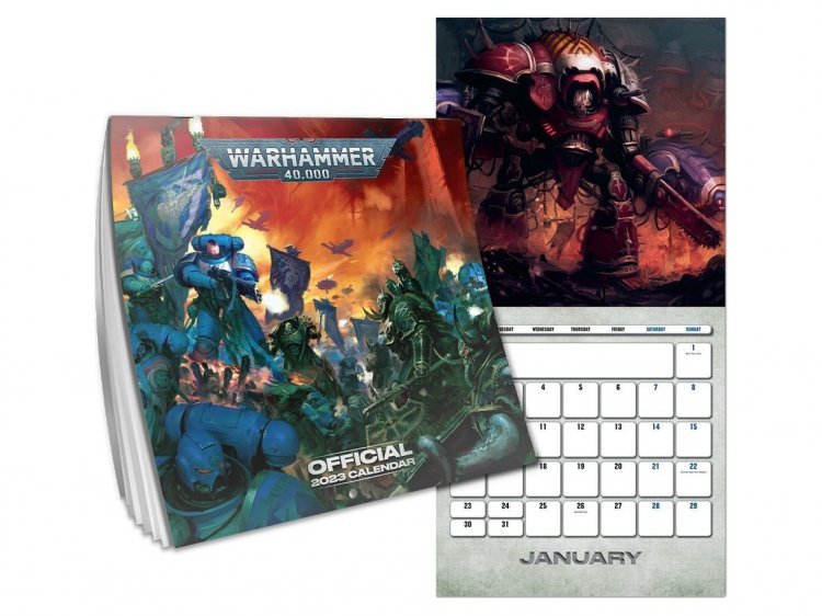 Warhammer 40k and Horus Heresy 2023 calendar (предзаказ 2022, Warhammer 40k)