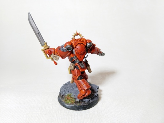 Warhammer 40k Blood Angels Primaris Lieutenant Tolmeron (Pro-Painted) Gold Helmet