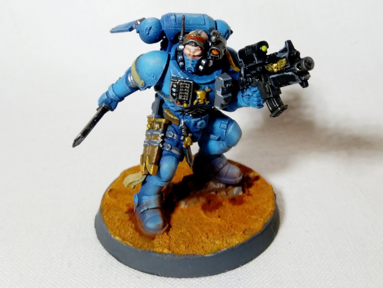 Warhammer 40k Space Marine Shadowspear Lieutenant (Pro-Painted)