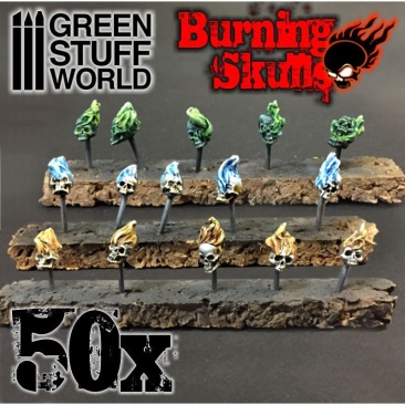 50x Resin Burning Skulls