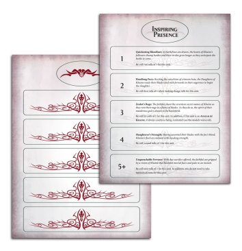 Warscroll Cards: Daughters of Khaine