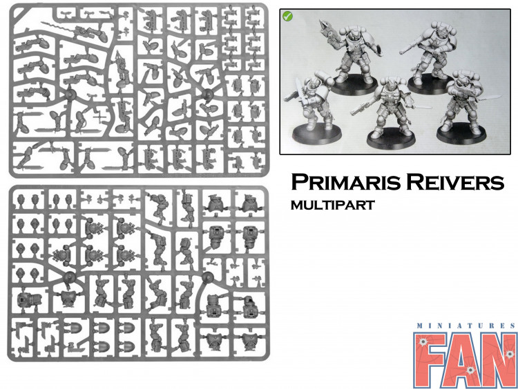 Warhammer 40000 40k Space Marines Primaris Reivers x5 multi-part new on sprue (Уценка)