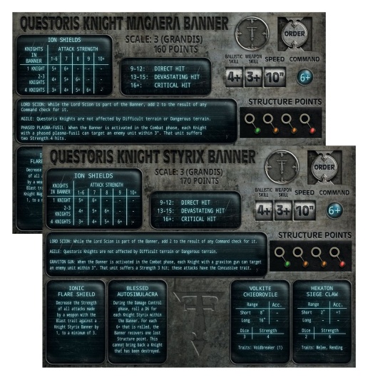 Questoris Knights Magaera and Styrix
