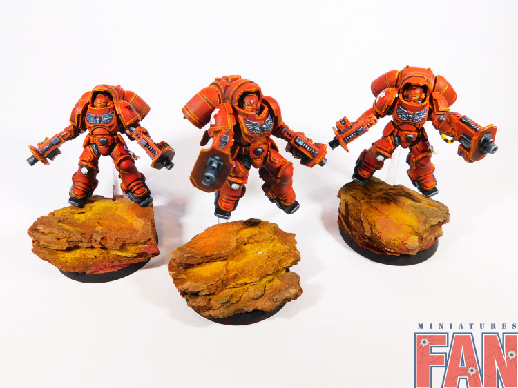 Warhammer 40k Blood Angels Primaris Inceptors x3 (Pro-Painted)