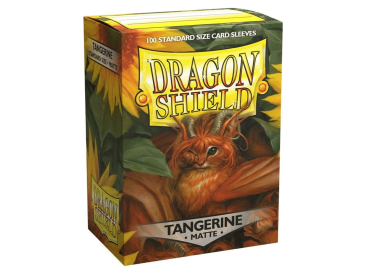 Протекторы Dragon Shield (100 шт., 63x88 мм): прозрачные матовые мандариновые
