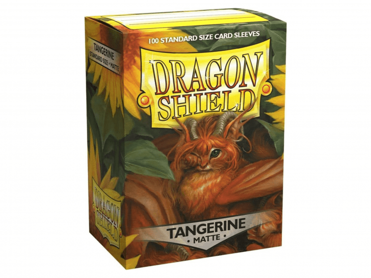 Протекторы Dragon Shield (100 шт., 63x88 мм): прозрачные матовые мандариновые