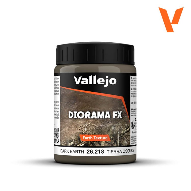 Текстурная паста Vallejo Diorama FX: Dark Earth 26.218
