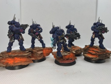 Warhammer 40k Space Marines Crimson Fists Infiltrators x5 (Pro-Painted)