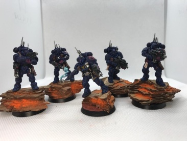 Warhammer 40k Space Marines Crimson Fists Infiltrators x5 (Pro-Painted)