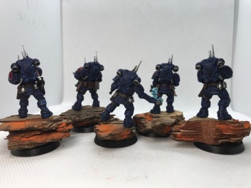 Warhammer 40k Space Marines Crimson Fists Infiltrators x5 (Pro-Painted)