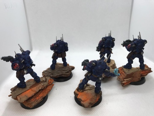 Warhammer 40k Space Marines Crimson Fists Infiltrators x5 (Pro-Painted)