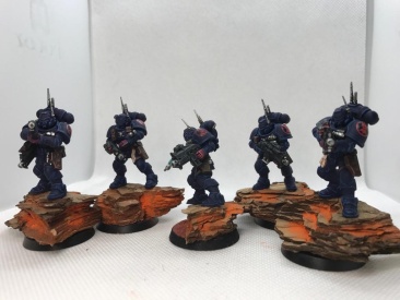 Warhammer 40k Space Marines Crimson Fists Infiltrators x5 (Pro-Painted)