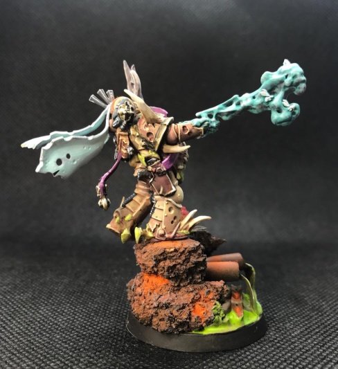 Warhammer 40000 Death Guard Malignant Plaguecaster (Pro-Painted)