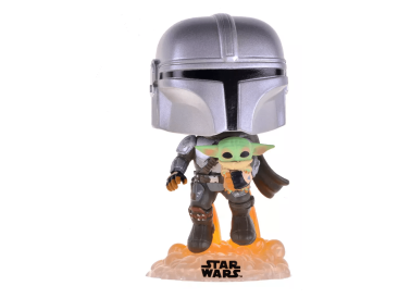 Фигурка Funko POP! Star Wars. The Mandalorian: The Mandalorian with The Child (Flying)