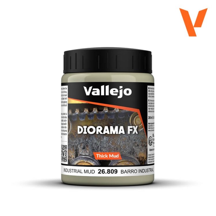 Текстурная паста Vallejo Diorama FX: Industrial Mud 26.209
