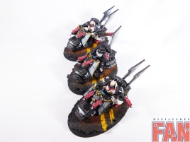 Warhammer 40k Dark Angels Ravenwing Bikes x3 (Pro-Painted)