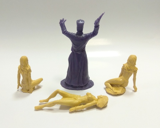 Жрец-колдун и рабыни (фиолет)