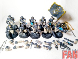 Warhammer 40k Astra Militarum Cadian Command Squad x10 (on magnets, Pro-Painted)