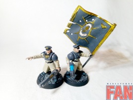 Warhammer 40k Astra Militarum Cadian Command Squad x10 (on magnets, Pro-Painted)