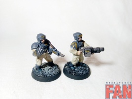 Warhammer 40k Astra Militarum Cadian Command Squad x10 (on magnets, Pro-Painted)