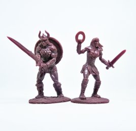 Варвар и Воительница (коричневый)