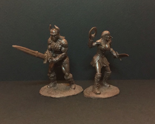 Варвар и Воительница (коричневый)